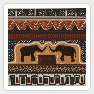 African Elephant Pattern Sticker